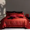 Estilo Moderno Simples Casamento Grande Vermelho Dote de Casamento Roupa de Cama Avati Algodão Puro Algodão de Fibra Longa Conjunto de Quatro Peças Têxteis para Casa
