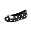 Zapatos de Abuela de Moda Plateados de 1 cm con Suela Suave de Lunares Estilo Nuevo Primavera y Otoño 2026 Zapatos Planos de Cuero sin Cordones con Lazo