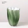 Jarrón de Cristal Retorcido Irregular en Espiral de Boca Abierta, Adorno de Decoración para el Hogar de Alta Gama, Maceta Hidropónica Colorida para Flores