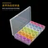 Caixa de Brocas Caixa de Armazenamento para Nail Art Carrinho Display Caixa Display Joias Caixa de Armazenamento para Nail Art com Tampa Aberta Caixa de Joias Transparente Janela