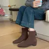 Botines negros retro tipo Martin para mujer con plataforma interior, nuevos botines cortos ajustados de estilo francés para otoño e invierno 2026, botines cortos de primavera y otoño