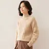 Nuevo Suéter de Punto de Cachemira para Mujer Otoño/Invierno 2026, de Cuello Medio Alto, Ajustado, Diseño de Punto Trenzado, Manga Larga