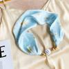 Hebilla Magnética Bufanda de Seda Collar de Perlas para Mujer Decoración Perezosa Verano 2025 Bufanda Protector de Cuello Decoración Nueva Bufanda Venta al por Mayor