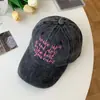 Gorra de Béisbol Lavada Estilo Coreano Ins Bordada con Letras para Mujer Estilo Americano Vintage Gorra Antigua Sombrero de Sol de Verano para Hombre