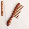 Peine de Sándalo con Mango Largo de Dragón y Fénix, de Diez Dientes, Cabeza Redonda, Dientes en Forma de Gota de Agua, Peine Masajeador de Meridianos del Cuero Cabelludo para Uso Doméstico, Peine de Sándalo para Cabello Liso