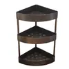 Estante de esquina para encimera de cocina, uso doméstico, no requiere taladro, estante triangular de esquina de pared semicircular para almacenar botellas y frascos de especias