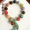 Pulseira Duobao DIY de Raiz de Bodhi de Jade Branco Natural de Alta Qualidade, Sementes de Bodhi para Lançamento Alto, Pulseira de Rosário com Contas de Buda para Meninas