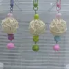 Accesorios para Jaula de Loro, Columpio de Bola de Ratán, Juguete Columpio para Loro, Periquito Australiano, Agaporni, Periquito Común, Columpio para Pájaros Pequeños, Juguete para Masticar