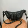 Bolsa de Couro de Alta Qualidade em Formato de Chifre Transfronteiriça para Mulheres, Bolsa Casual Estilosa Tipo Bolinho, Nova Moda de Verão 2026 Versátil Bolsa Transversal