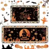 Alfombra de Piso de Terciopelo de Cristal para Halloween, Alfombra de Piso para Sala de Estar y Dormitorio, Decoración de Cocina, Alfombra de Piso con Absorción de Agua y Aceite, Fácil de Limpiar