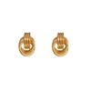 Pendientes de plata de ley s925 con nudo torcido de metal y personalidad europea y americana, pendientes circulares geométricos con temperamento de nicho, venta al por mayor