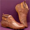 Zapatos de Mujer de Talla Grande Transfronterizos Europeos y Americanos Otoño e Invierno Casuales para Mujer Velcro Suela Plana Piel Suave Botines de Comercio Exterior Talla Grande Disponibles al por Mayor