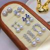 Aretes de Plata Esterlina S925 Luna Púrpura Elemento Nido de Pájaro Flor Ala Aretes de Perla de Agua Dulce Tianran de Partícula Grande