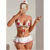 Nueva tentación transfronteriza europea y americana sexy coqueteo cinta enfermera juego de rol sexy ropa interior traje hueco femenino