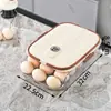 Caja de Almacenamiento de Huevos de Tres Capas, Nueva Caja de Conservación para Refrigerador de Cocina, Bandeja de Huevos Transparente Grande Multicapa, Caja de Huevos Tipo Cajón