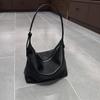 Bolsa de Ombro de Couro de Vaca de Primeira Camada Curtido Vegetal, Bolsa Dumpling Transversal, Bolsa Axilar Versátil de Grande Capacidade para Deslocamento, Drop Shipping