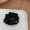 Estilo Francês Suave e Preguiçoso Tecido de Cetim Bolinhas Rosa DIY Laço de Cabelo Feito à Mão Presilha de Cabelo Flor de Tecido Bolinhas Preto e Branco