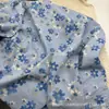 32 Piezas tela de mezclilla lavada estampada de algodón azul fina para vestido de primavera y verano camisa
