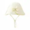 Gorro de Bebé Primavera y Otoño Delgado para Bebé Niña Recién Nacida Sombrero de Pescador Lindo de Princesa Sombrero de Cubeta Ajustable