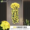 Colgante de pared violeta simulado para decoración de bodas y del hogar, enredadera de rosas colgante de techo, enredadera de flores falsas, decoración artificial de flores para el hogar