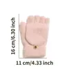 Guantes Calientes de Invierno Crystal Mink Velvet Flip Guantes de Medio Dedo Personalizados Forrados de Polar Engrosados Guantes para Estudiantes Niños Venta al por Mayor