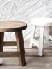 Taburete de Escritorio Rústico de Madera Maciza Estilo Vintage, Silla Pequeña Creativa Personalizada, Soporte para Flores, Accesorio de Decoración para el Hogar, Accesorio Decorativo, Adorno