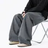 Estilo Old Money Americano 2026 Nuevos Pantalones de Pierna Ancha para Hombre Primavera y Otoño Caída Pantalones de Chándal Perezosos Rectos Sueltos Pantalones Casuales