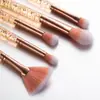 Brocha de Maquillaje para Ojos Personalizada Suministro Transfronterizo Set de Brochas para Sombras de Ojos con Purpurina Naranja Herramienta de Belleza Portátil Gracedo