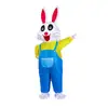 Amazon Transfronterizo Nuevo Conejo de Pascua Divertido Creativo Marioneta Caminante Performance Disfraz Inflable de Conejo Blanco Grande