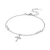Pulsera Cruzada con Símbolo de Infinito de Cobre Blanco Facetado al por Mayor Transfronteriza Accesorios de Joyería Originales de Nicho de Alta Gama para Mujeres