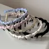 Pente de Dentes de Bolinhas Estilo Francês Fita de Cabelo Alta Simples Versátil Faixa Fixa Doce Delicada Emagrecedor Facial Acessório de Cabelo Modelo Novo