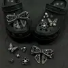 Estampado de leopardo retro ins Crocs accesorios DIY estilo desierto flores para zapatos hebilla de zapato de mujer decoración flor de rosa linda desmontable
