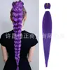 Peruca Cosplay de Grupo Feminino Skpop Hunter Estilo Infantil Rumi Tranças Roxas Tranças Torcidas Rabo de Cavalo com Presilha Acessórios de Cabelo