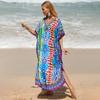 2022 Nova Chegada Algodão Estampado Praia Blusa Biquíni Blusa Praia Jaqueta Cross Border Amazon RZ01-1