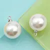 Oro Blanco K/Kc con Cierre de Colgante Perla Alta Imitación Colgantes de Perla Redondos y en Forma de Gota Accesorios para Joyería DIY de Ropa Pulsera