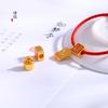 Larga duración no se desvanece Vietnam Shajin Xiaofu sello de palabra etiqueta con agujero accesorios DIY palabra financiera tarjeta redonda pulsera collar mujeres