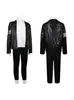 Fantasia Michael Jackson roupa imitação fantasia de palco com lantejoulas para crianças e adultos, homens e mulheres, conjunto de roupa de performance MJ com chapéu