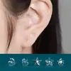 Aretes de Resina Transparente para Mujer, Aretes Hélice Invisibles para Estudiantes, Aretes para Lóbulo de Oreja Masculinos, Palillos para Orejas sin Enganche, Agujas Antibloqueo