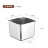 Olla cuadrada de acero inoxidable engrosada para mermelada con tapa, Contenedor de condimentos para cocina comercial, Caja de condimentos, Tarro de condimentos