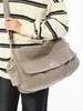 Bolsa de Lona Lavada Estilo Japonês Novo Modelo 2026 Estilo Preguiçoso Bolsa Transversal para Mulheres Bolsa Mensageira Artística Bolsa de Ombro Casual