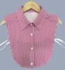 Camisa a rayas con cuello falso que combina con todo, camisa con cuello falso, camisa con personalidad decorativa y temperamento, camisa cómoda y holgada que combina con todo.