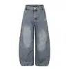 Moda 2026 Tendencia Bordado Tiro Medio Color Sólido Desgastado Curvos Casual Pantalones Venta al por Mayor Directo de Fábrica 04