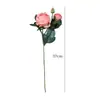 Flor artificial de alta calidad tela de seda de alta calidad flor artificial decoración del hogar flor boda color de primavera cuatro horquillas múltiples cabezas rosa Xuan Ya