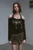 Modelos Populares de Venta Caliente Europeos y Americanos 2026 para Comercio Exterior y Ventas Transfronterizas, Populares en Wish, Camiseta de Tirantes con Estampado Gótico, Cuello Halter, Estilo Sexy y Picante para Mujeres