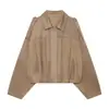 Chaqueta Bomber Estilo Europeo y Americano Transfronteriza 2025 Nueva Moda Elegante Efecto Gamuza Sintética 4344655