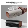 Caja de Papel con Ventosa de Lujo Ligero Caja de Pañuelos de Cuero Caja de Papel para Limpiar Sala de Estar Mesa de Café Sentido Avanzado Caja de Papel para Limpiar Comercial Auténtico