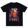 Camiseta de gran tamaño con hombros descubiertos, estilo rap, hip hop, Jus Wald, Juice WRLD, grafiti callejero europeo y americano.