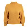 Nuevo Suéter de Punto con Cuello Alto Medio Estilo Universitario Coreano Otoño e Invierno para Mujer, Holgado y Versátil de Punto con Mangas de Linterna