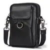 Bolsa de Teléfono Móvil de Cuero Genuino, Riñonera, Bolso de Hombro de Piel de Vaca para Hombres y Mujeres, Bolso de Cinturón para Hombre, Bolsa de Cinturón para Teléfono Móvil