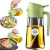 Botella Pulverizadora de Aceite para Cocina y Hogar, Recipiente Pulverizador de Aceite de Doble Propósito con Cuerpo de Vidrio, Sin Residuos de Aceite, Sin Fugas de Aceite, Presionar para Atomizar